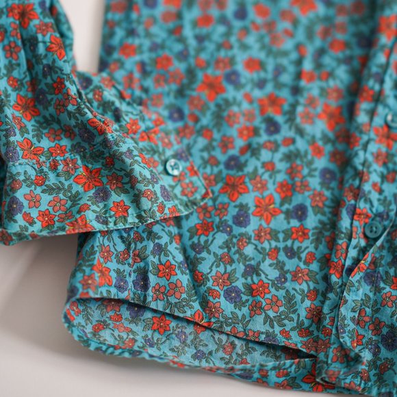 United Colors of Benetton Floral Button Down Floral Long Sleeved Shirt Size XS - Picture 4 of 4